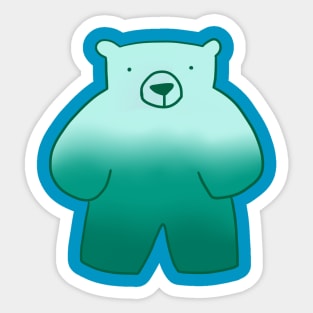 Green Teddy Bear Sticker